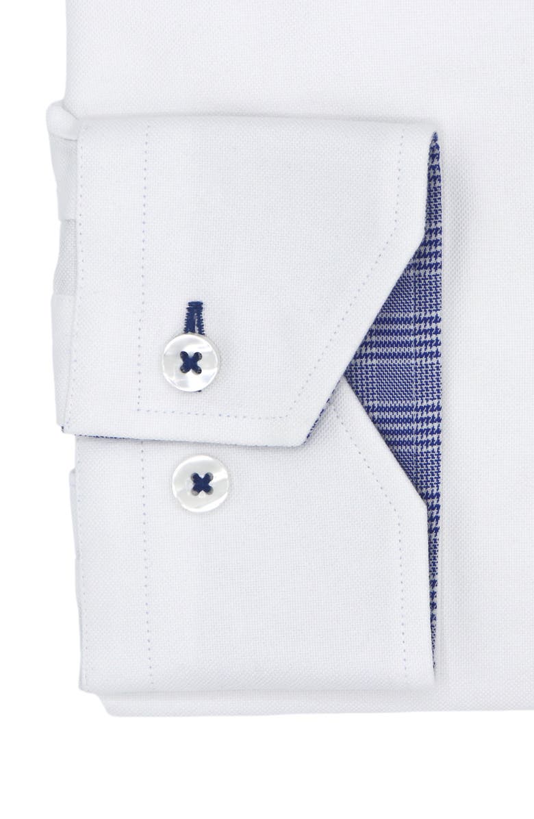 Lorenzo Uomo Trim Fit Cotton Dress Shirt, Alternate, color, White