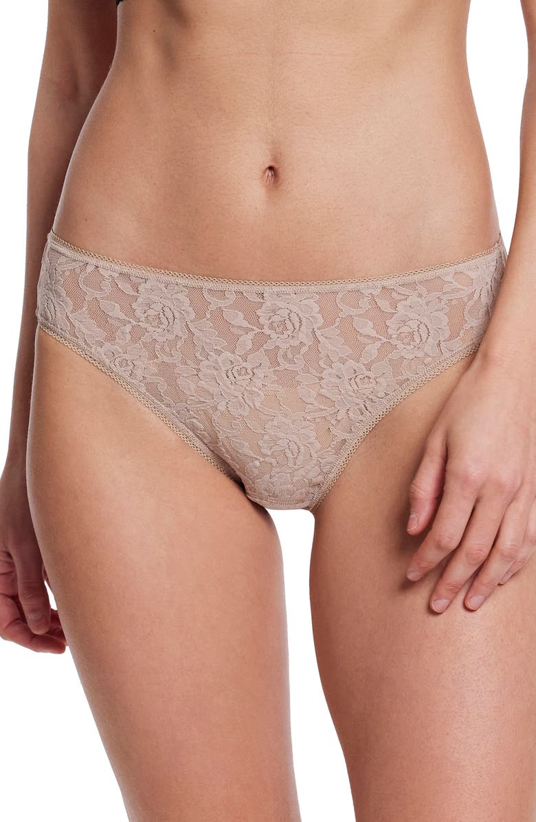 Hanky Panky Lace Bikini, Main, color, Chai