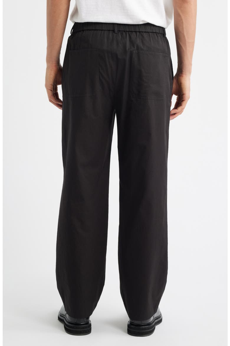 Relaxed Cotton Pants, Alternate, color, WASHED BLACK