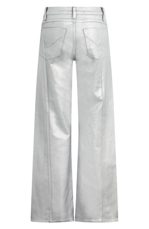 Hudson Jeans Lexi Seamed Metallic Straight Leg Jeans In Blue