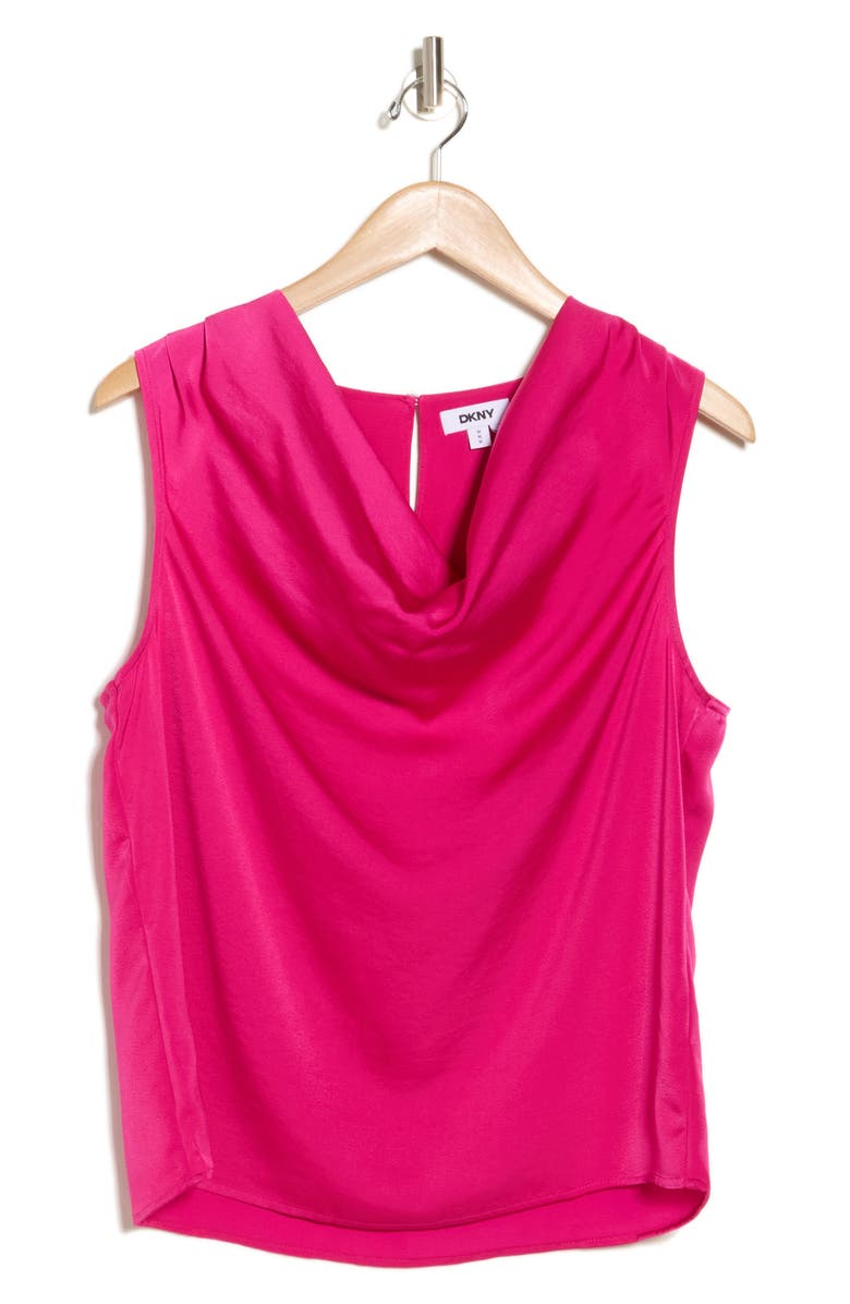 DKNY Sleeveless Cowl Neck Blouse, Main, color, 