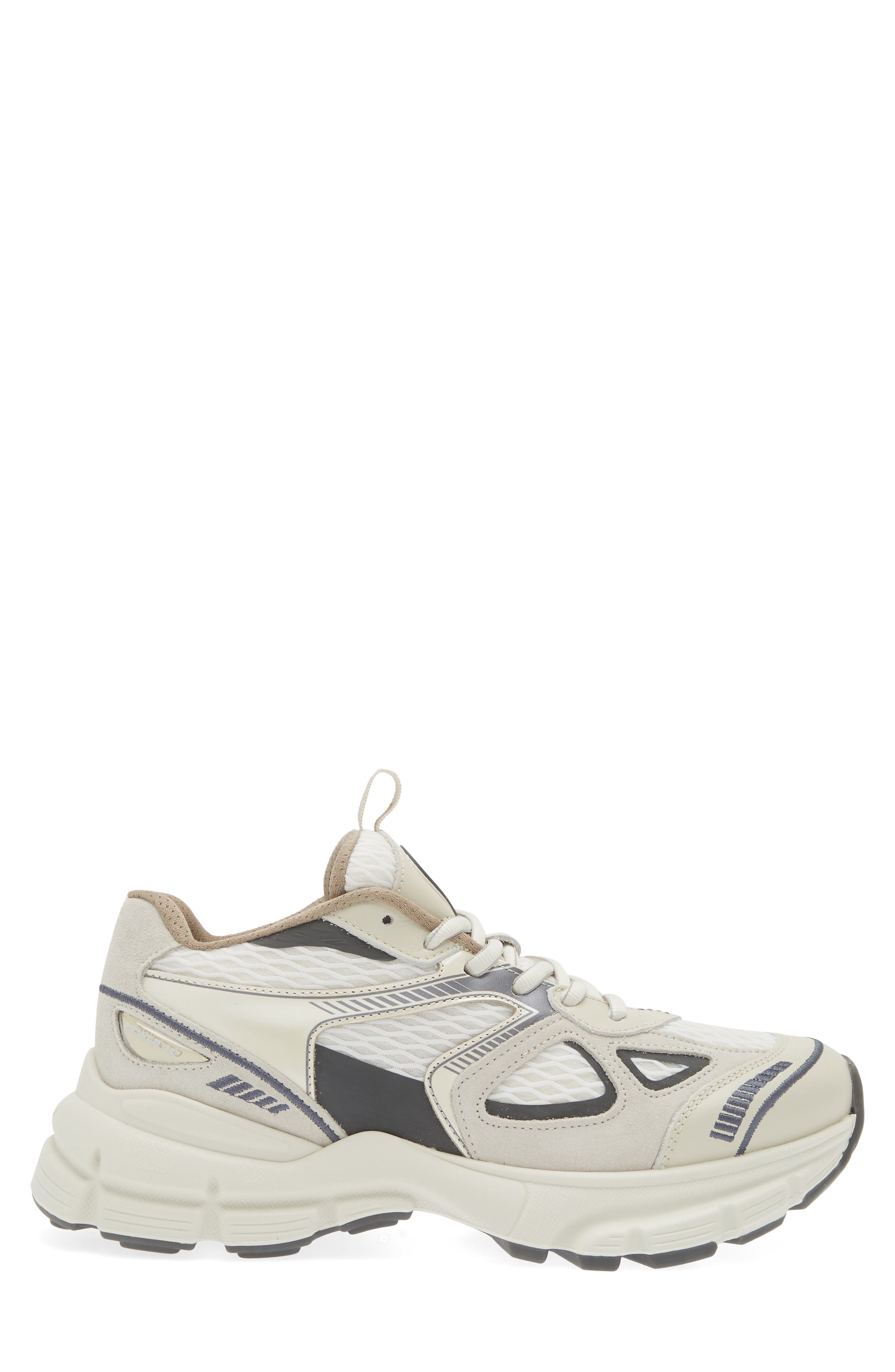 Marathon Runner Sneaker, Alternate, color, BEIGE / DARK GREY