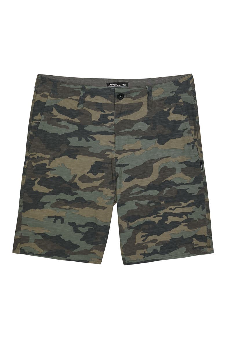 Kids' Locked Slub Hybrid Shorts, Main, color, CAMO