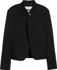 Jil Sander Jewel Detail Wool Crop Jacket