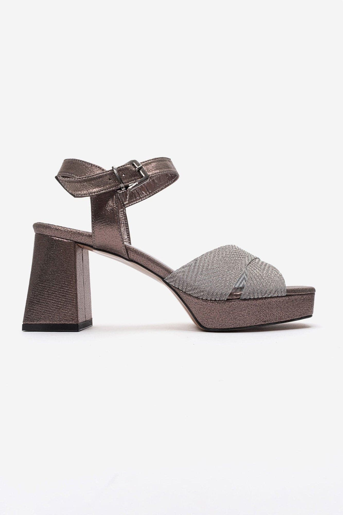Bavena Platform Block Heel Sandal, Alternate, color, Platinum