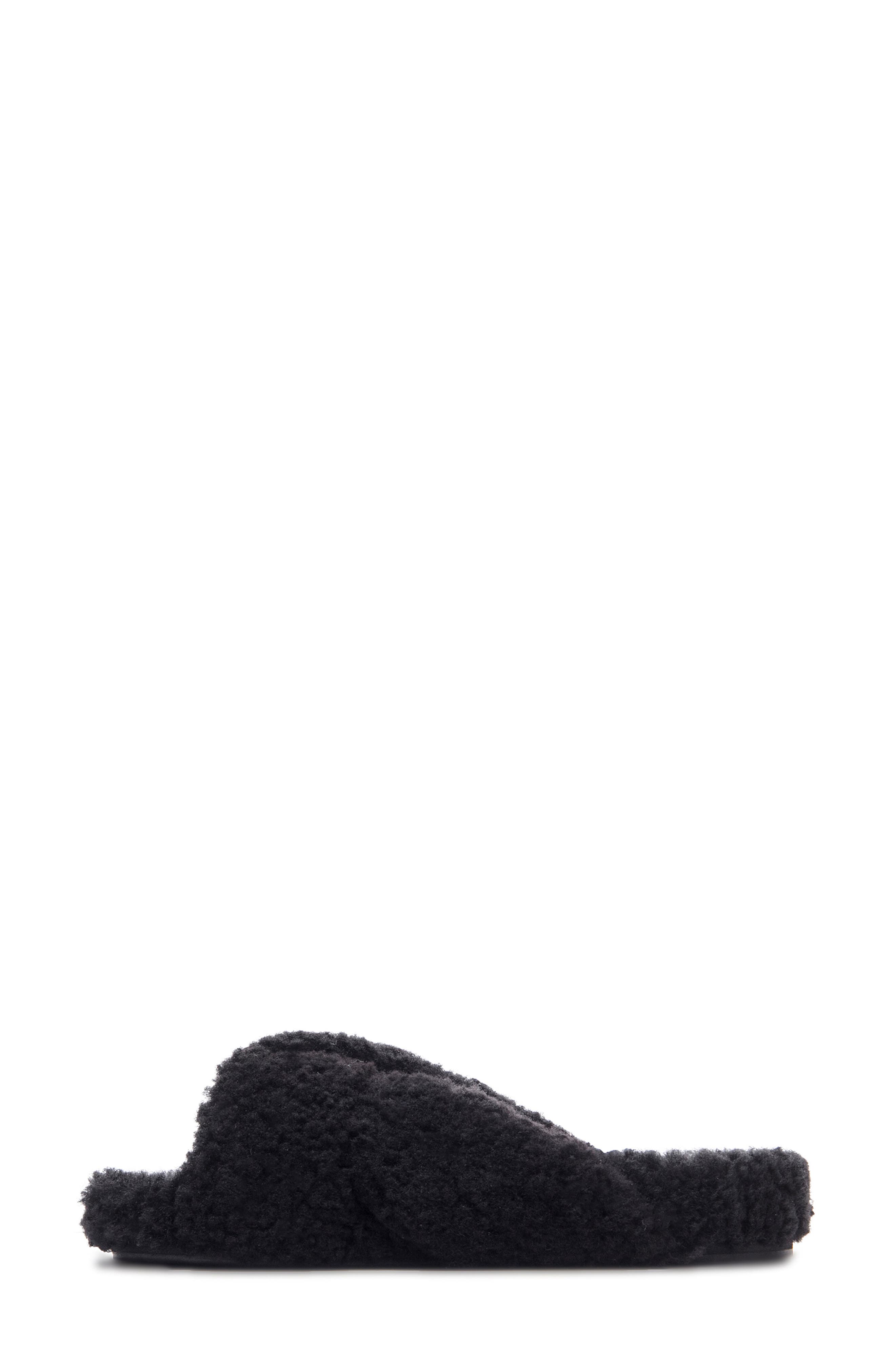 BLACK SUEDE STUDIO Cara Genuine Shearling Slipper, Alternate, color, 