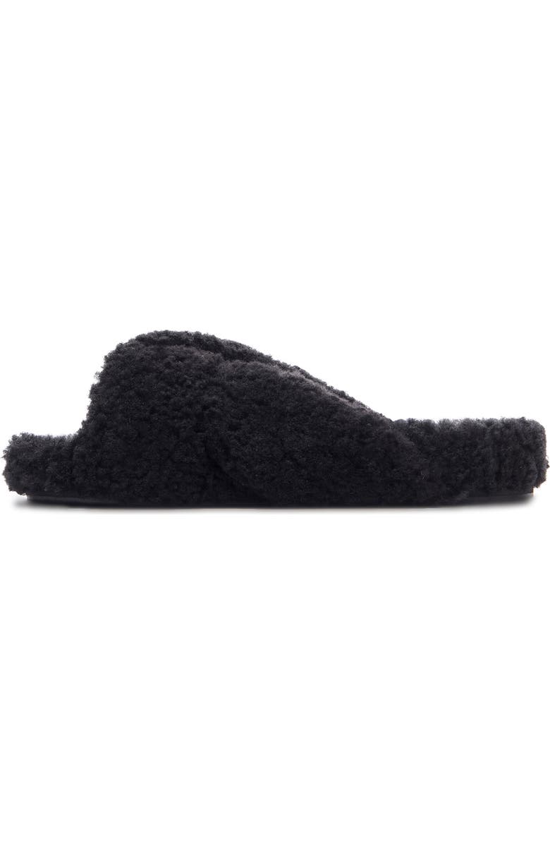 BLACK SUEDE STUDIO Cara Genuine Shearling Slipper, Alternate, color,