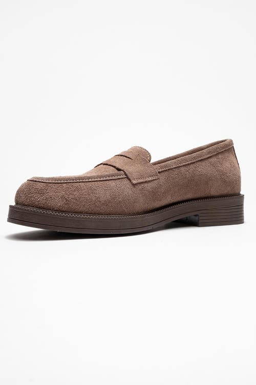 Forever & Always Shoes Bree Platform Penny Leather Loafer In Brown