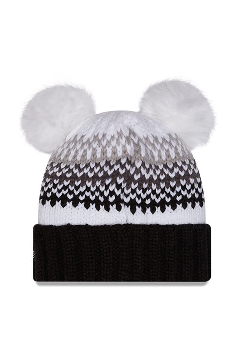 Women's New Era  Black Colorado Buffaloes Double Pom & Print Cuffed Knit Hat, Alternate, color, Black