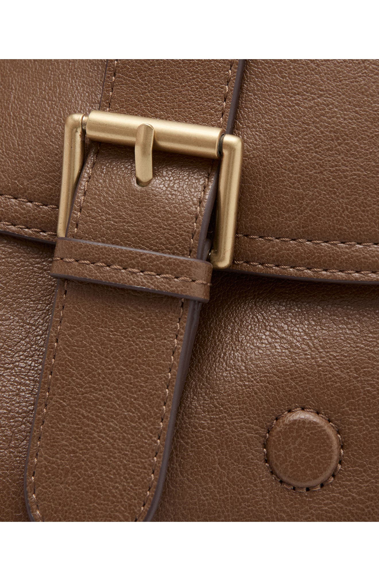 Buckle Shoulder Bag, Alternate, color, MEDIUM BROWN