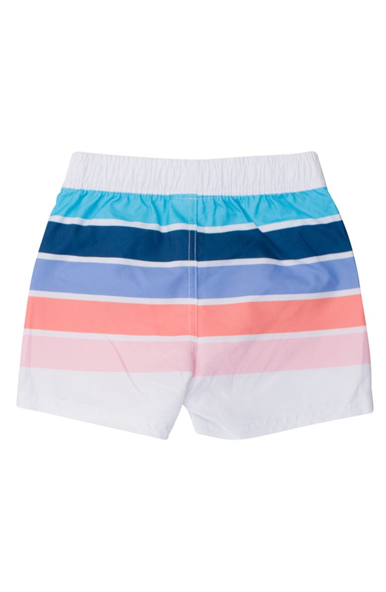 RuggedButts Boys UPF50+ Swim Trunks, Alternate, color, Seaside Stripe