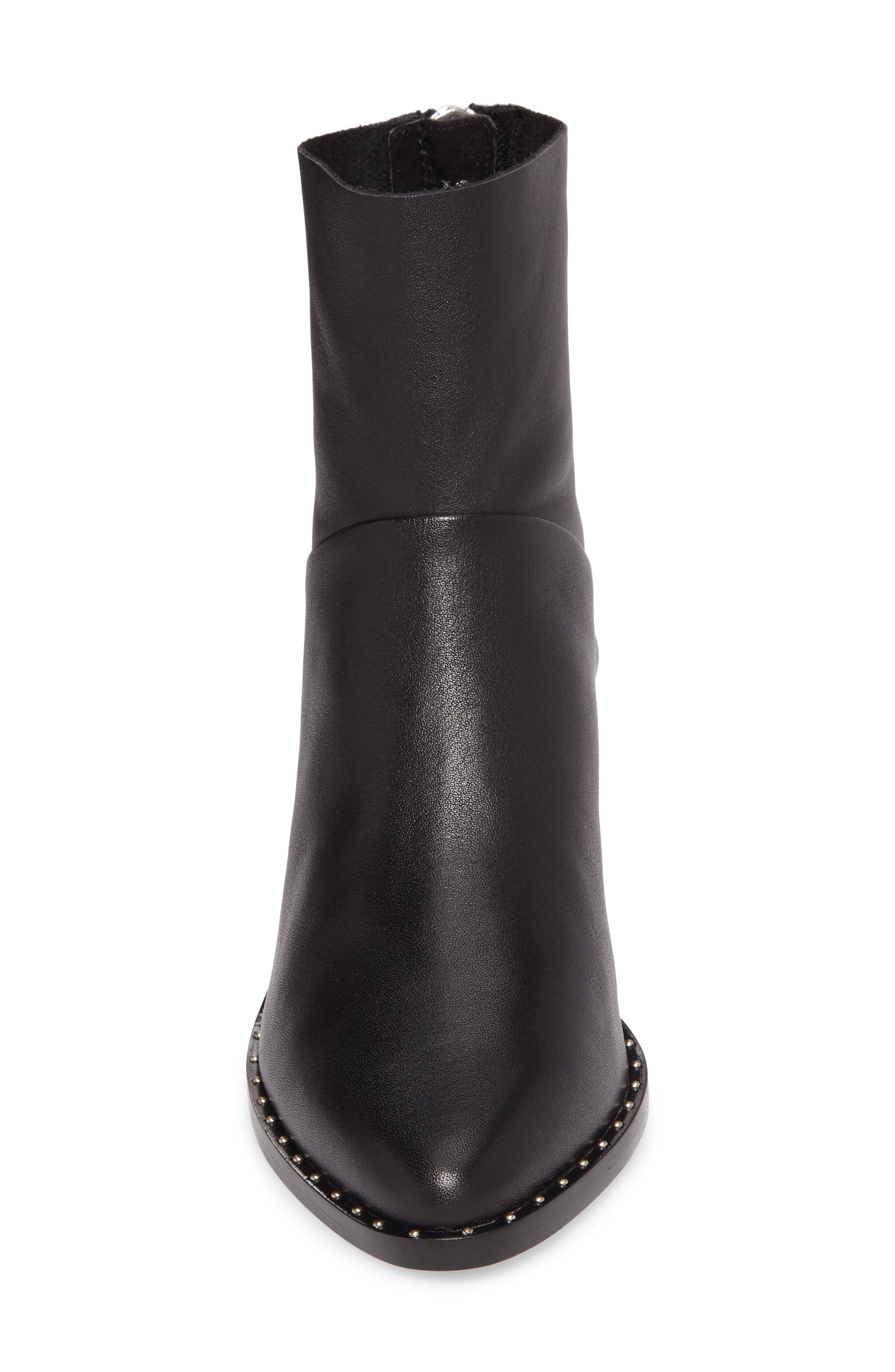 Farrah Studded Bootie, Alternate, color, BLACK LEATHER