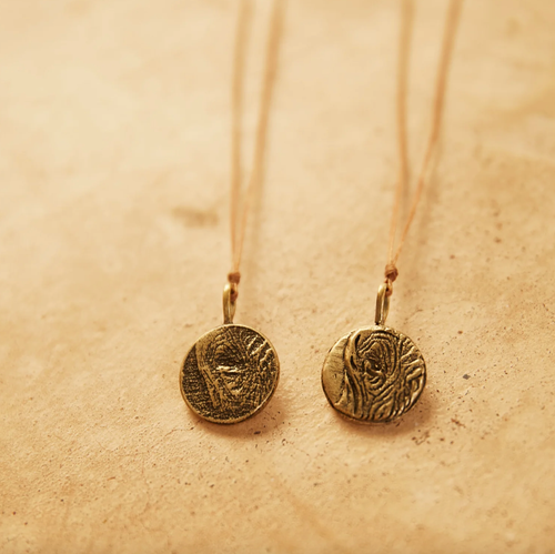 Kapoeta By Ambica Elephant Eye Necklace Carved