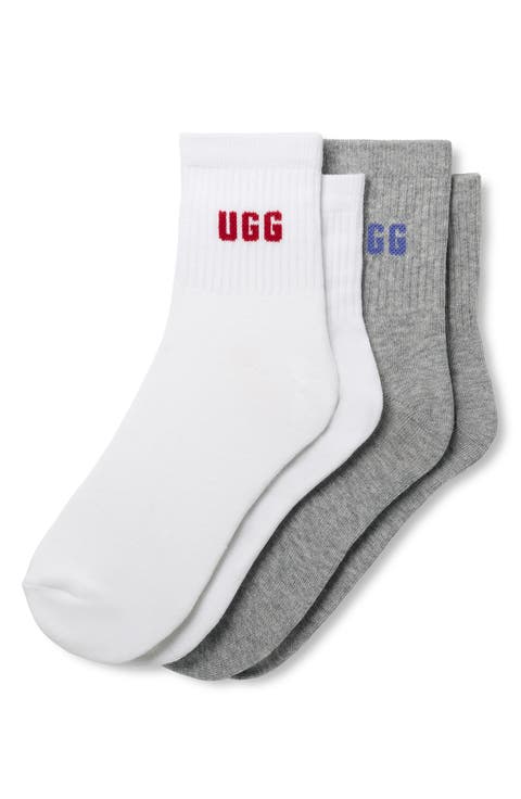 Quinlin Assorted 2-Pack Logo Quarter Socks