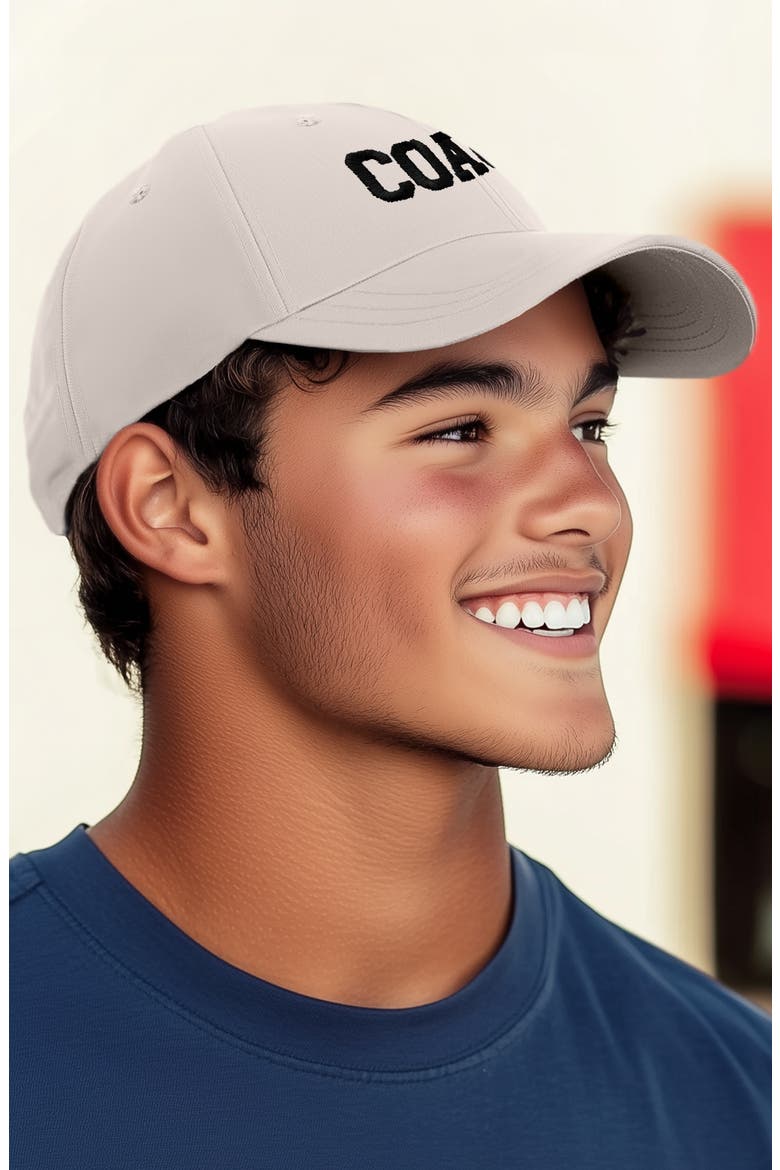 Coach Embroidered Sports Dad Cap, Alternate, color, Beige