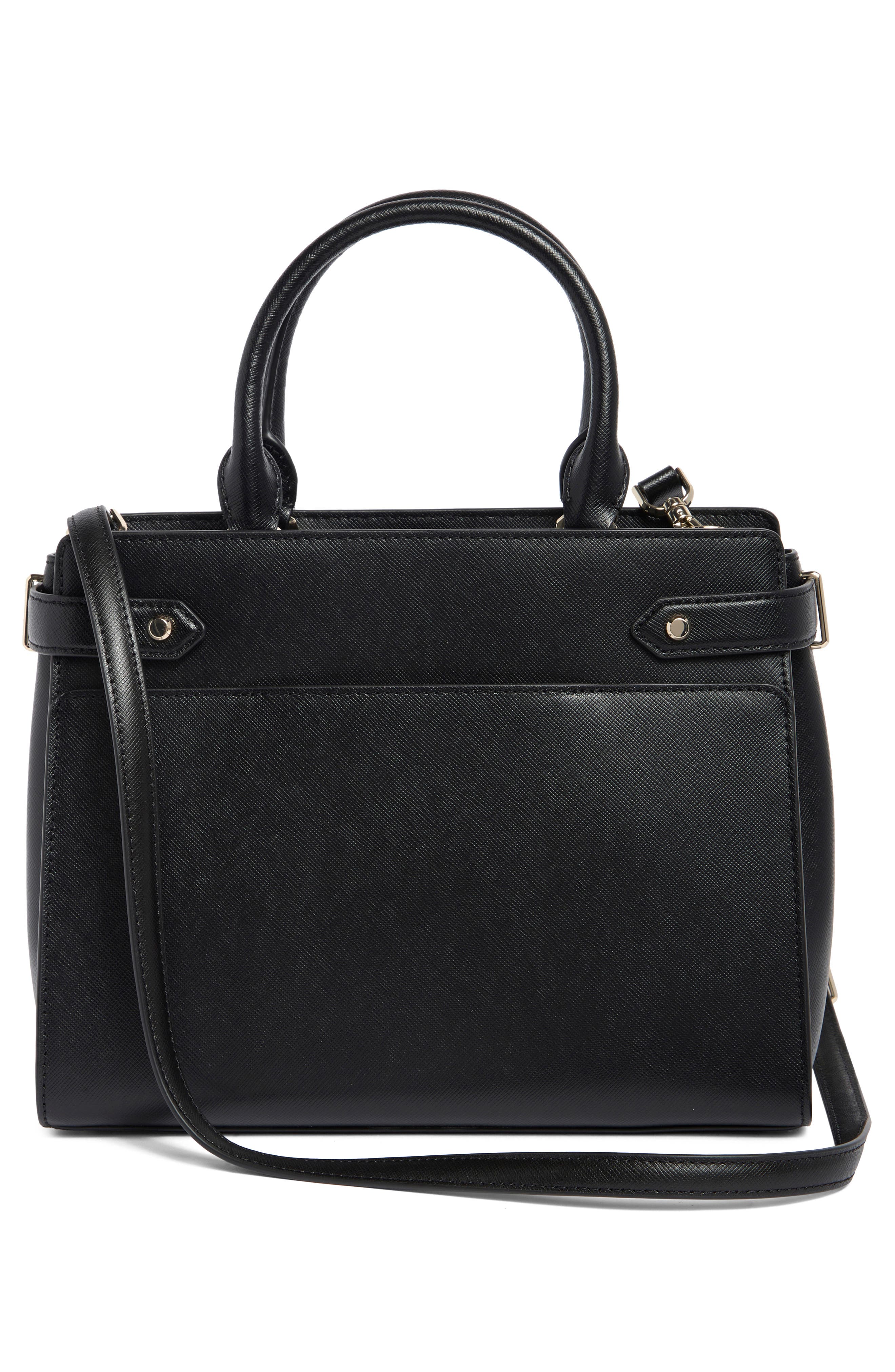 Kate Spade New York staci medium leather satchel, Alternate, color, Black