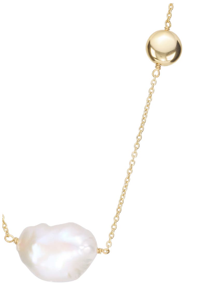 Freshwater Pearl Long Station Necklace, Alternate, color, GOLD