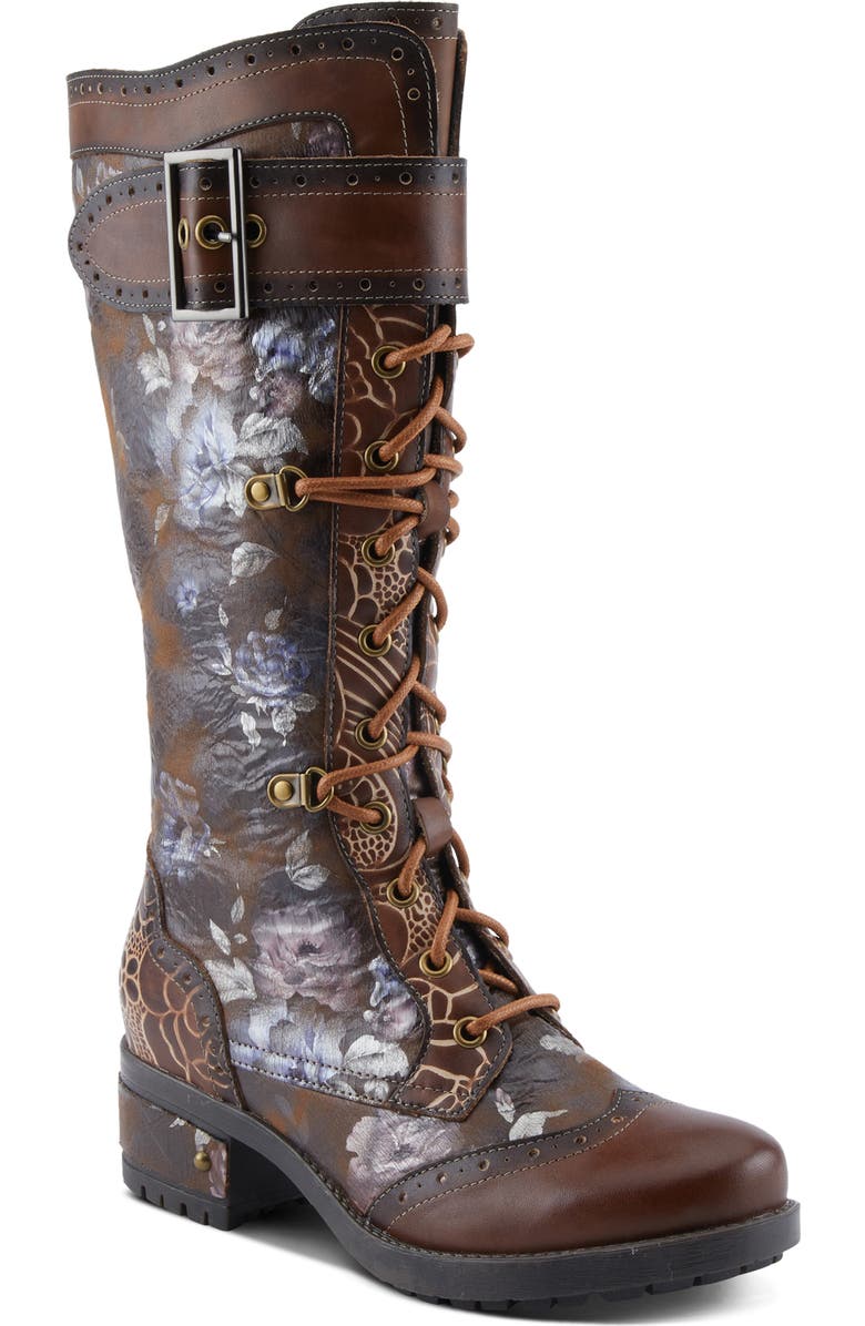 L'Artiste by Spring Step Kisha Boss Boot, Main, color, Brown Multi