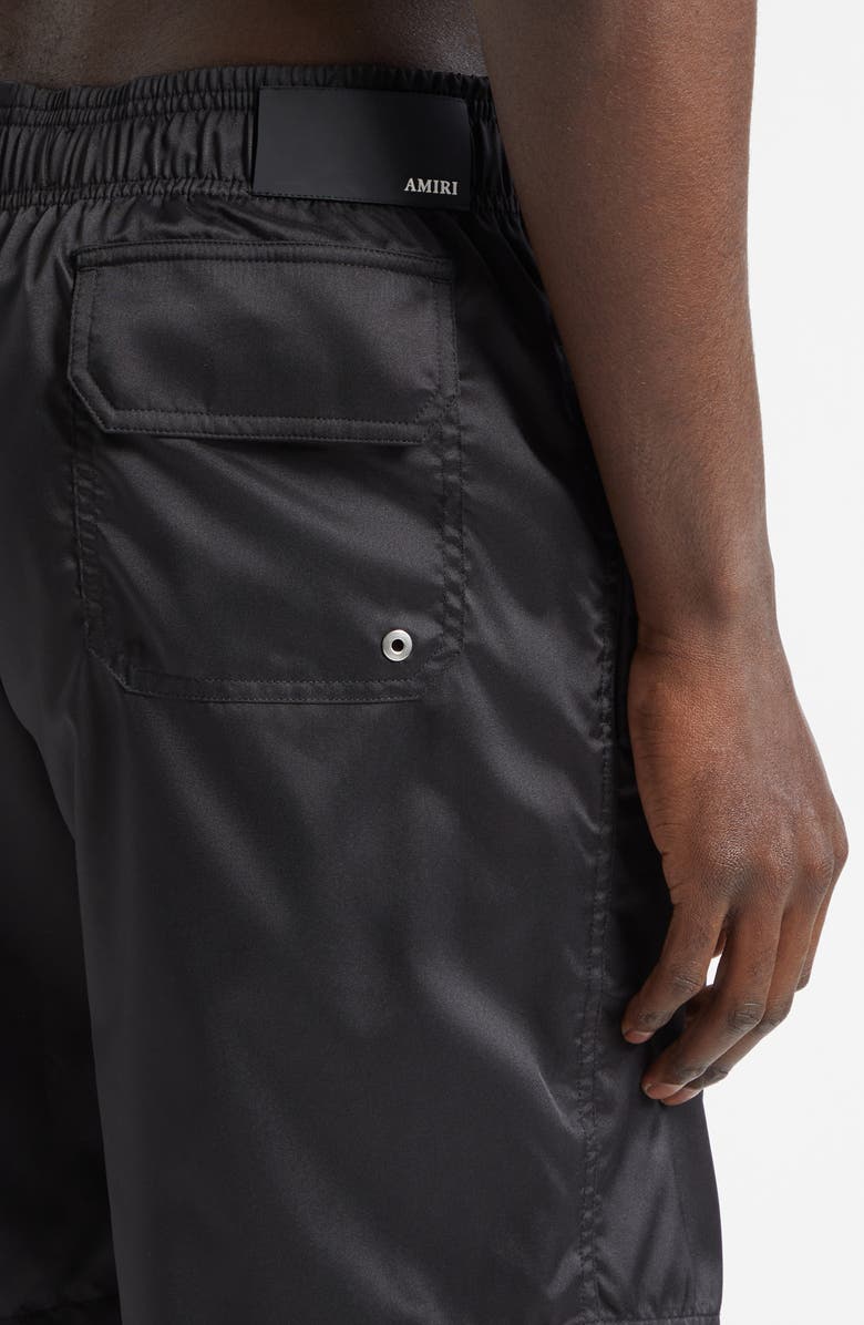 AMIRI Chateau Crest Swim Trunks, Alternate, color, Black