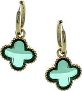 OLIVIA WELLES Ayan Crystal Drop Huggie Hoop Earrings