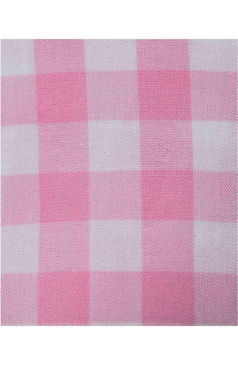 Lands' End Plus Size Poplin Drop Waist Midi Skirt, Alternate, color, Seaside Pink Gingham