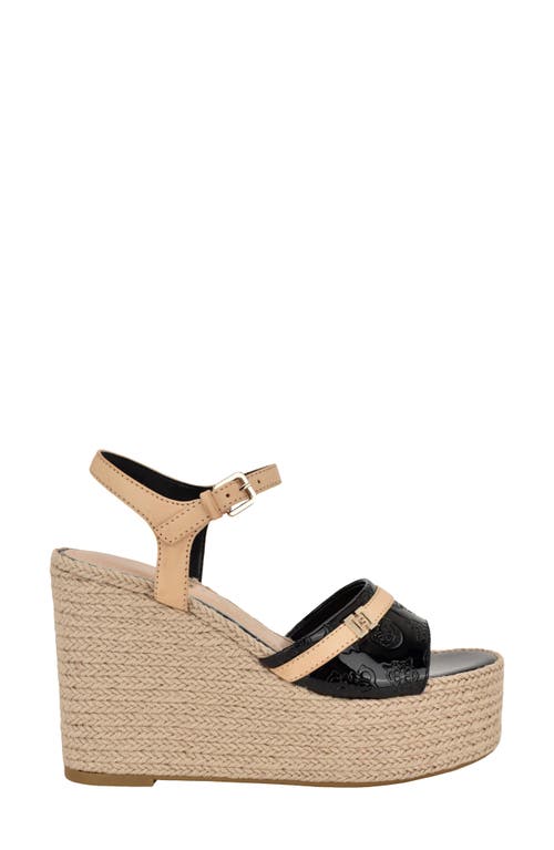 Guess Taani Platform Wedge Sandal In Black