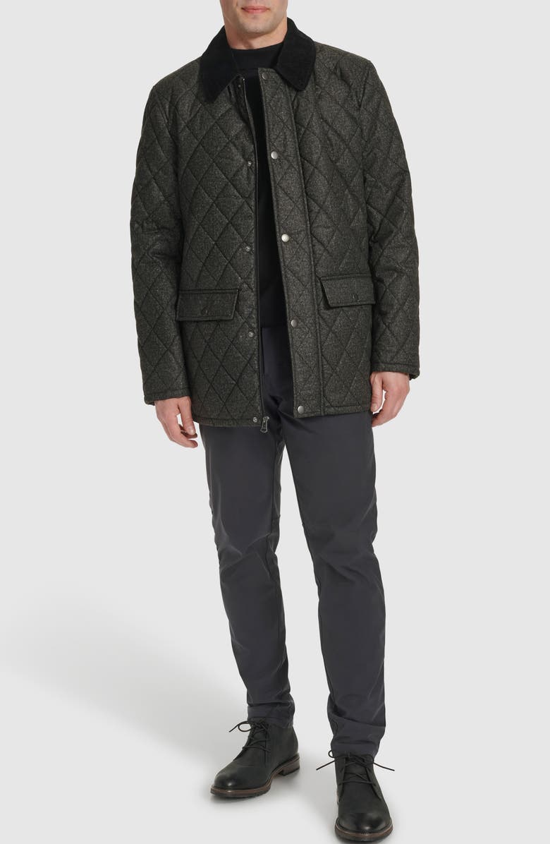 Cole Haan Signature Quilted Barn Jacket, Alternate, color, Charcoal