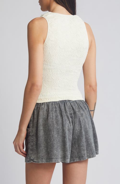 Free People Love Letter Floral Smocked Top In White