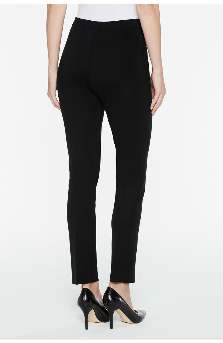 Ming Wang Knit Slim-Leg Pants, Alternate, color, Black