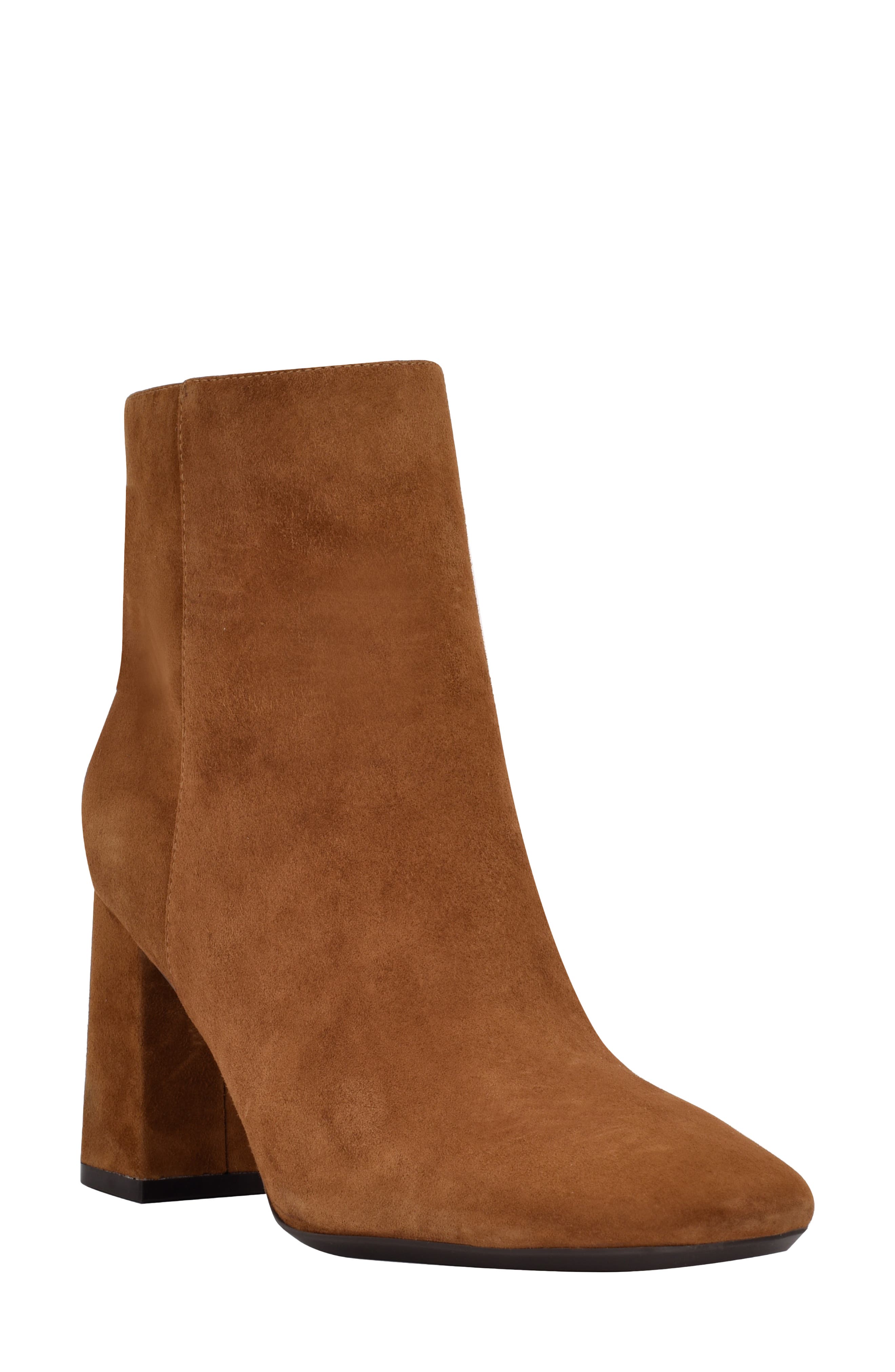 Izial Square Toe Bootie, Main, color, DARK NATURAL