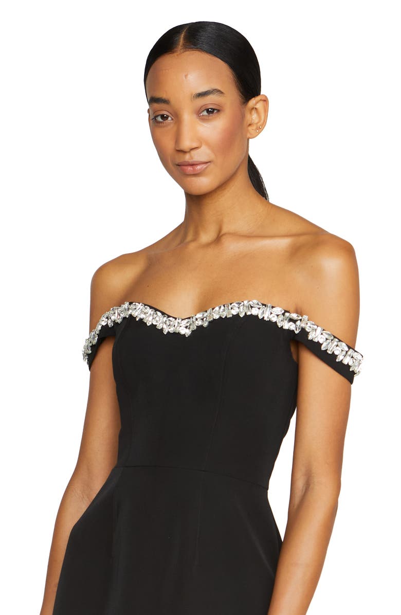 ML Monique Lhuillier Blaire Embellished Off the Shoulder Minidress, Alternate, color,