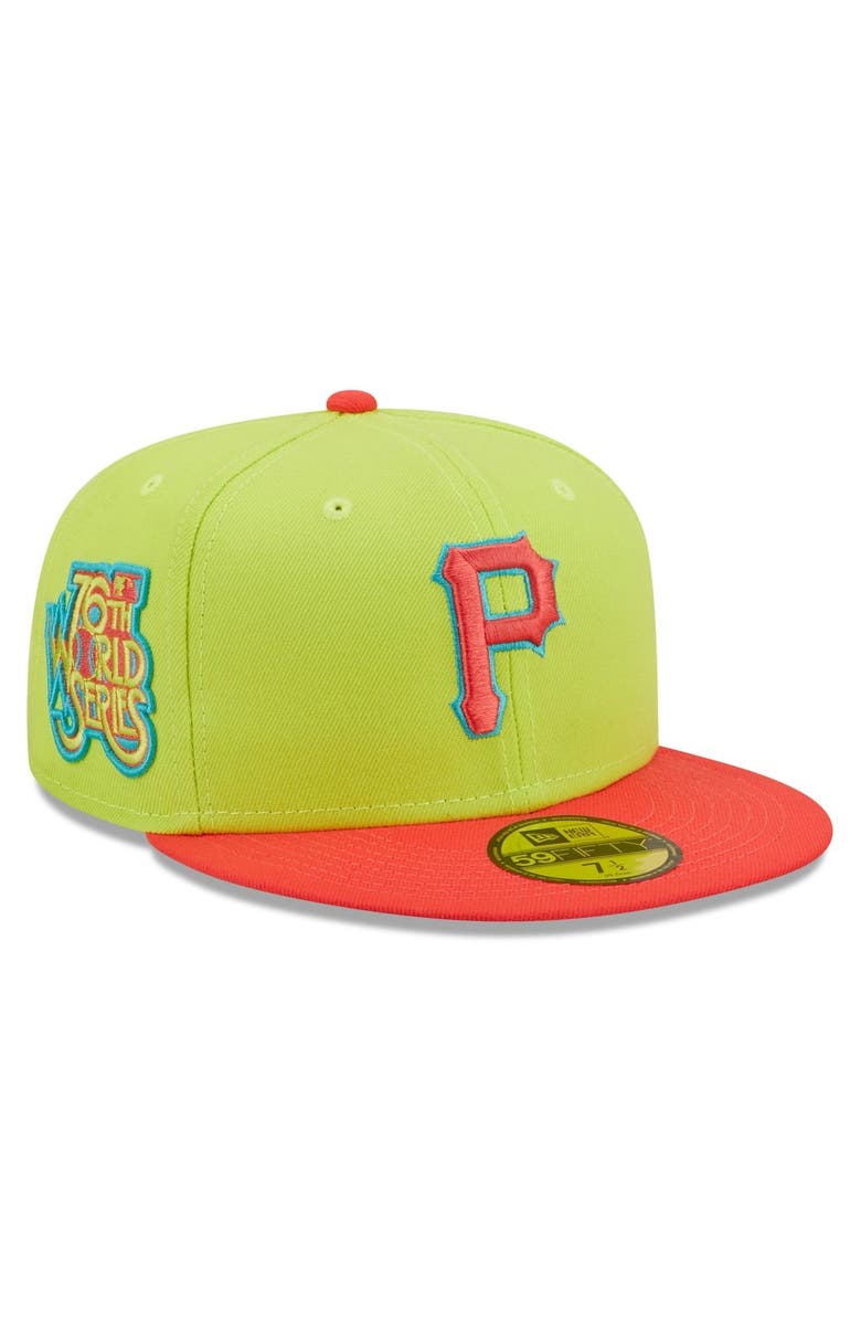 New Era Men's New Era Green/Red Pittsburgh Pirates 1979 World Series Cyber Highlighter 59FIFTY Fitted Hat, Main, color, 