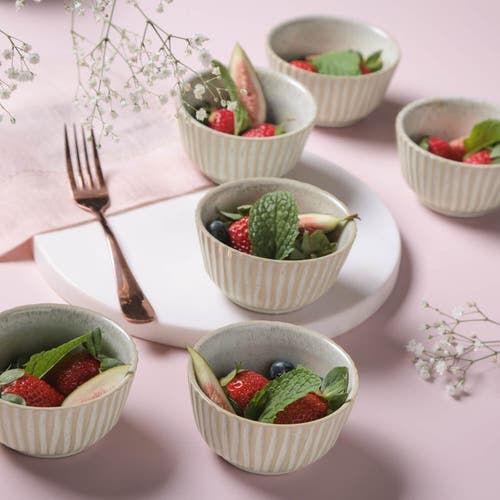 Porto Brasil Linhas Ramekin Set Of 6 In Neutral