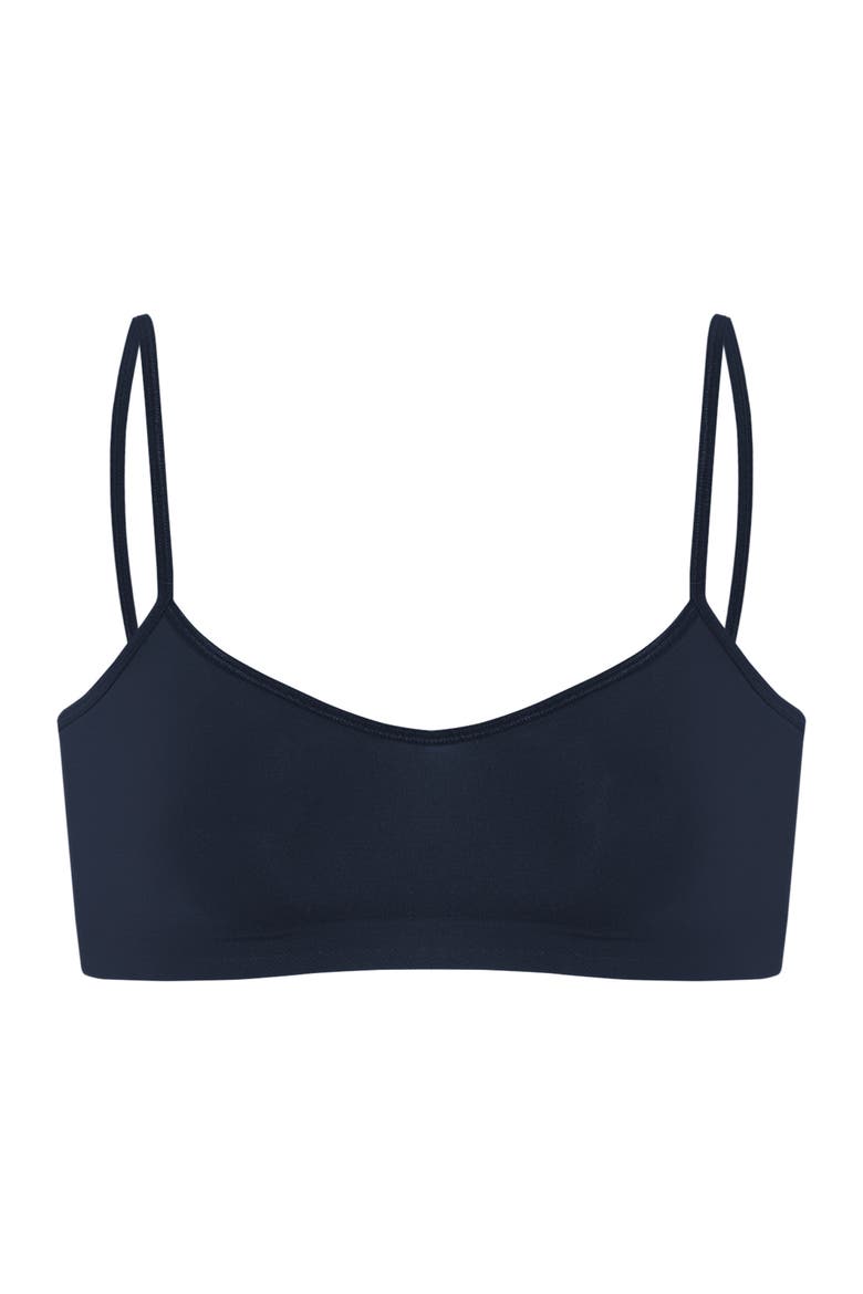 Touch Feeling Spaghetti Crop Top, Main, color, Deep Navy