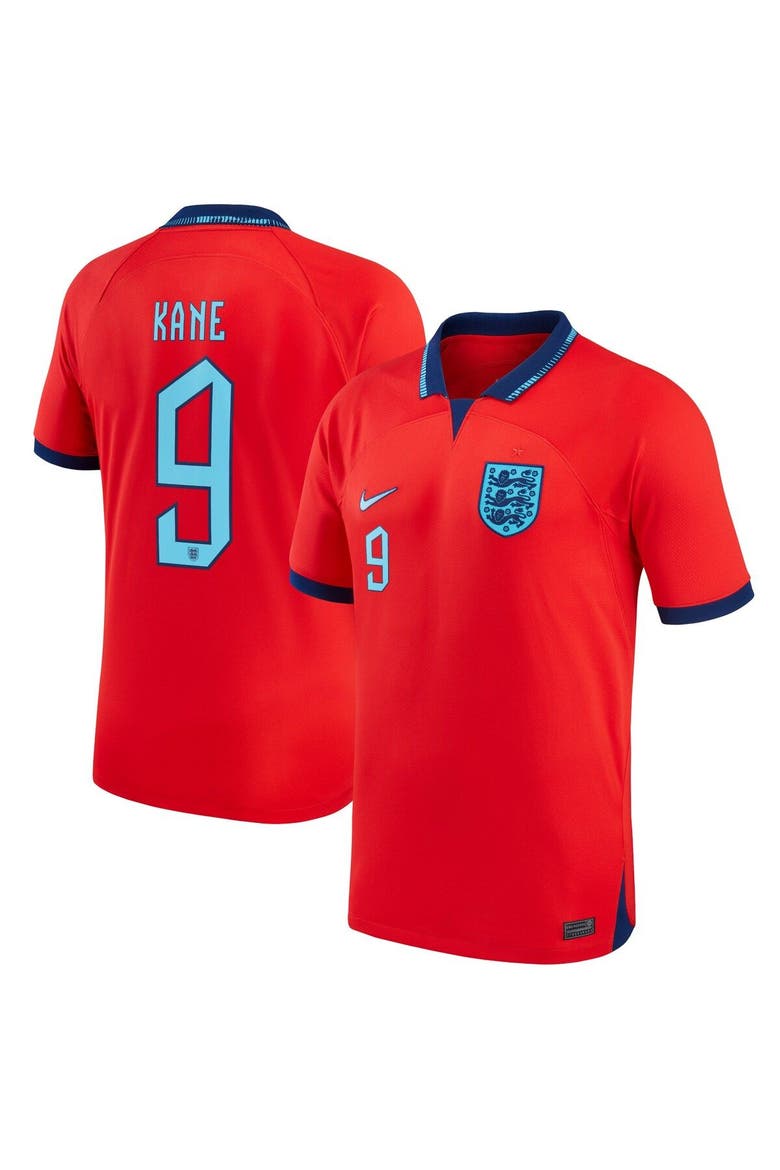 Men's Nike Harry Kane Red England National Team 2022/23 Away Breathe Stadium Replica Player Jersey, Main, color, Red