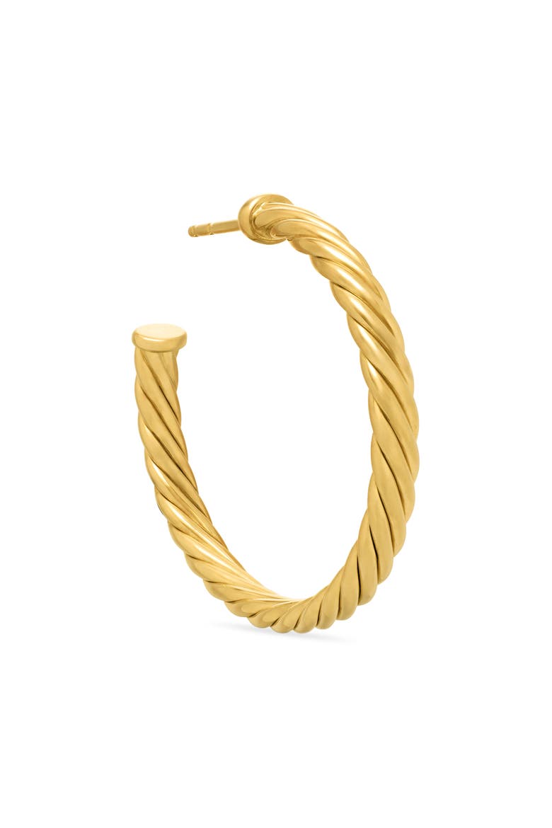 Cable Loop Hoop Earrings, Alternate, color, GOLD
