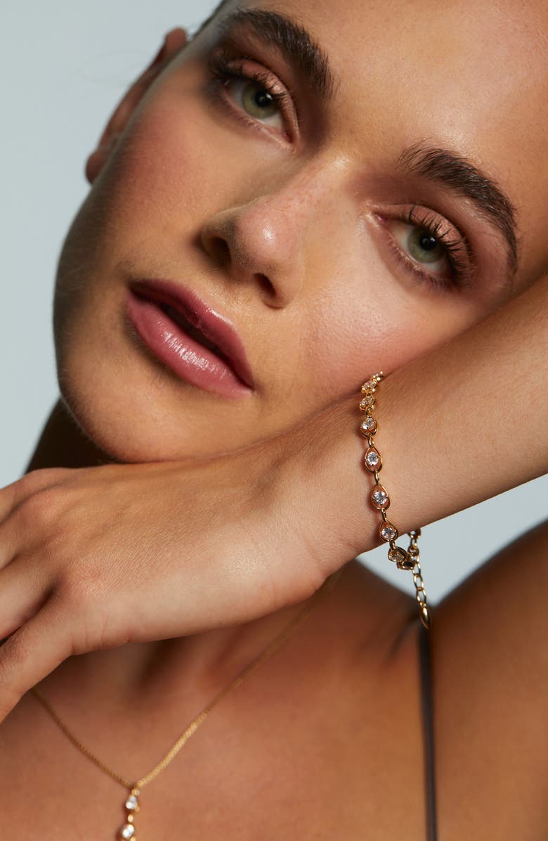 Nadri It Girl Cubic Zirconia Bracelet, Alternate, color, Gold