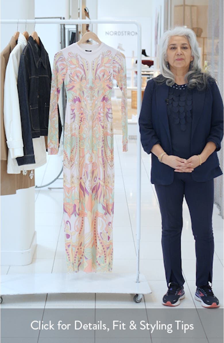 Didi Print Long Sleeve Maxi Dress, sales video thumbnail