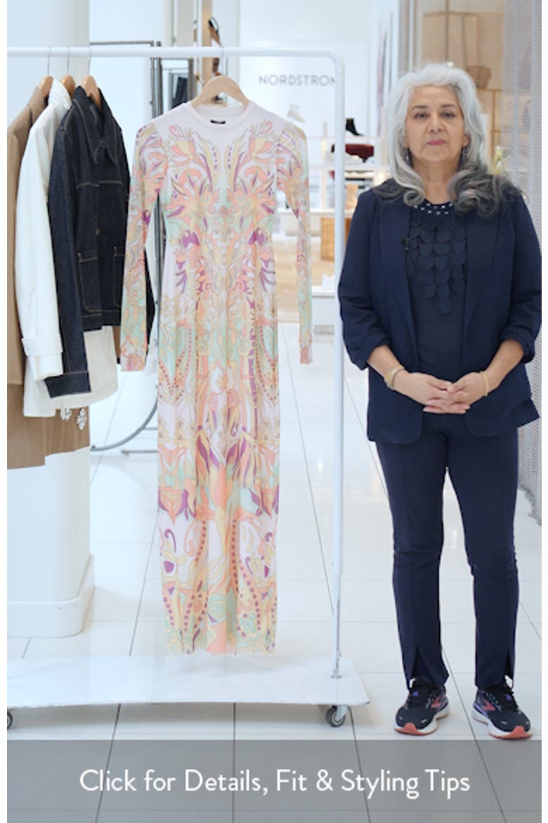 Didi Print Long Sleeve Maxi Dress video