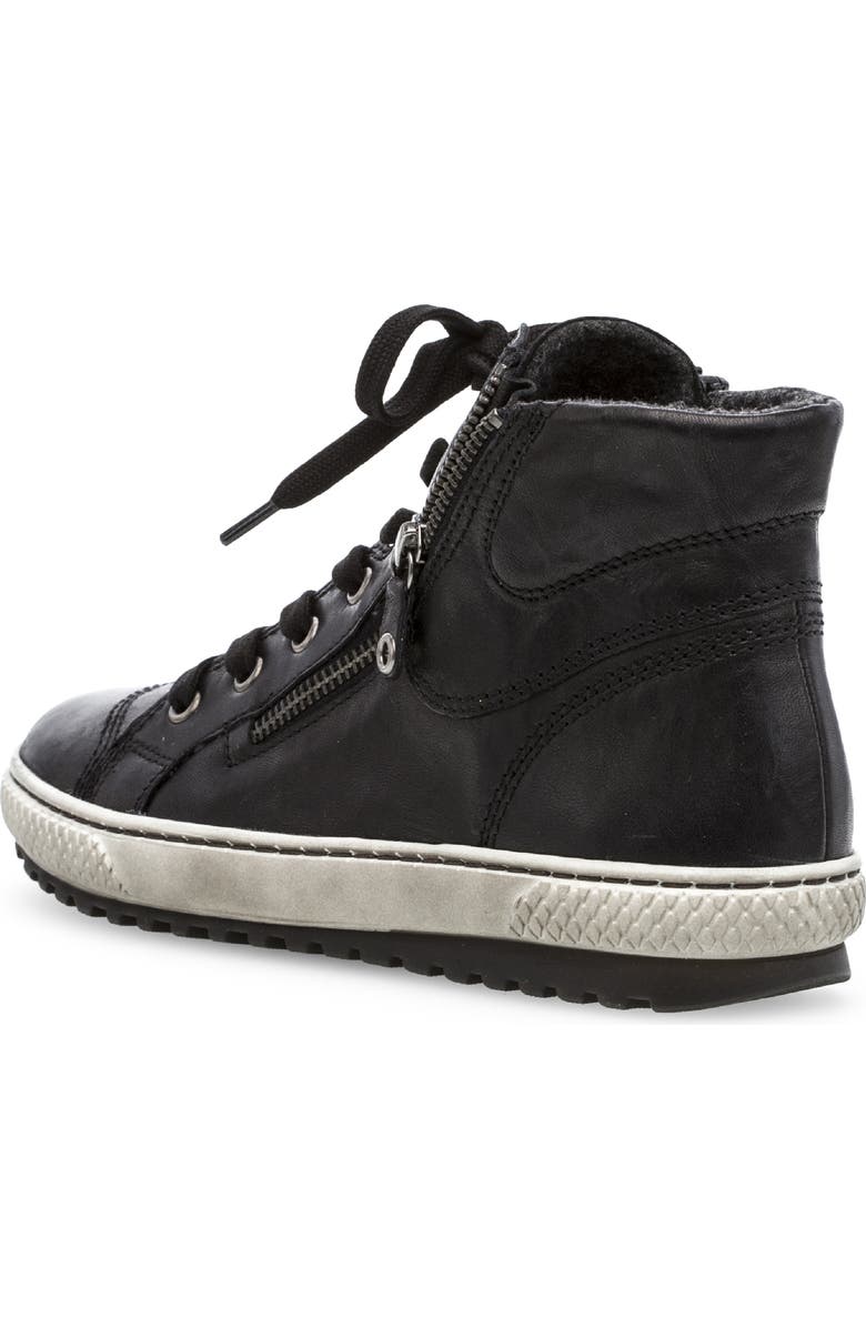 Gabor 73.754 Zip High Top Sneaker, Alternate, color, Black