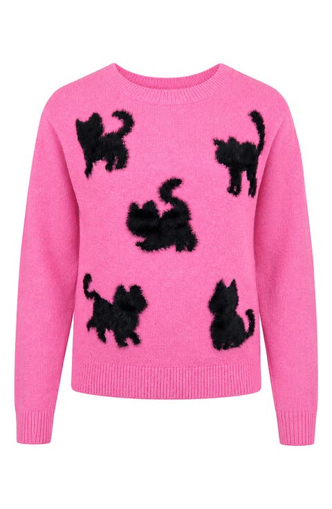 Kids' Eyelash Cat Sweater