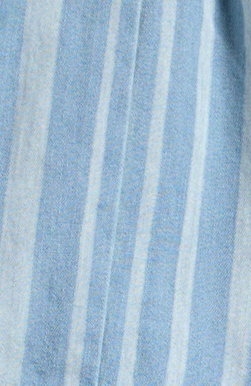 Shop Billabong Kids' Mad For You Stripe Denim Shorts In Salt Water Wash