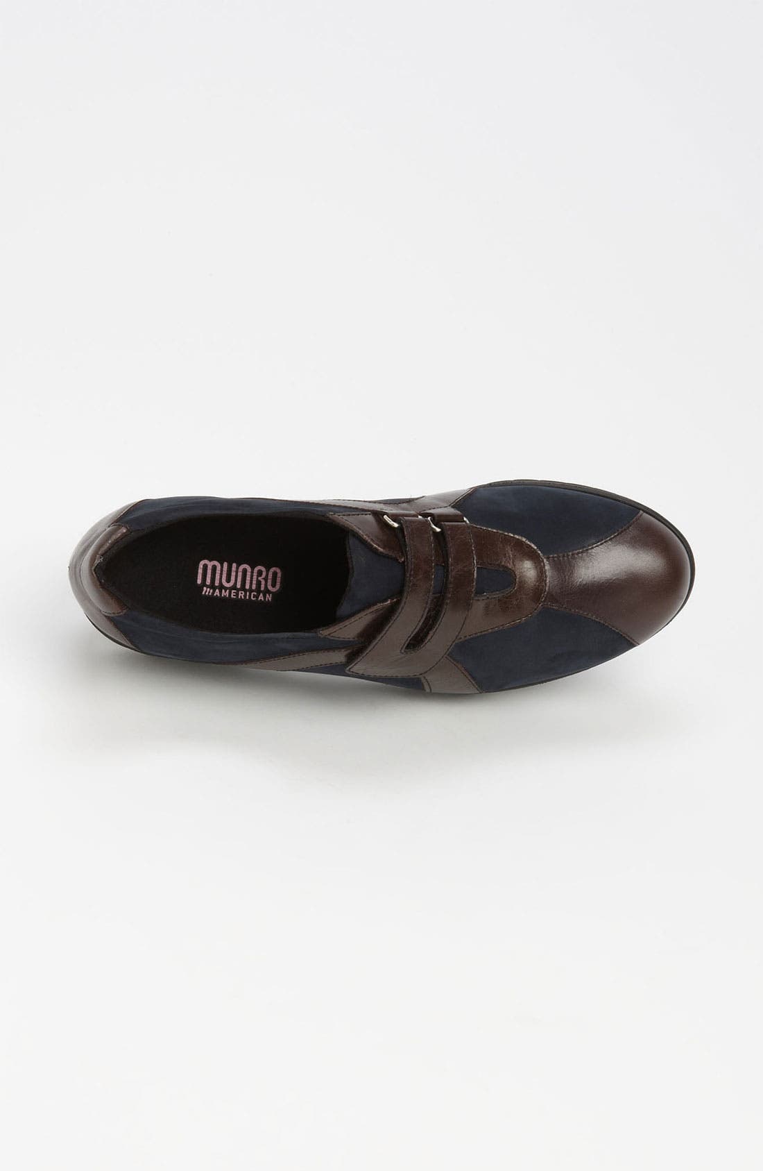 'Jewel' Flat, Alternate, color, NAVY NUBUCK/ MAHOGANY LEATHER