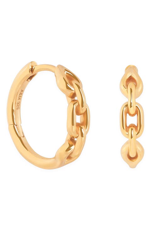 Link Detail Huggie Hoop Earrings