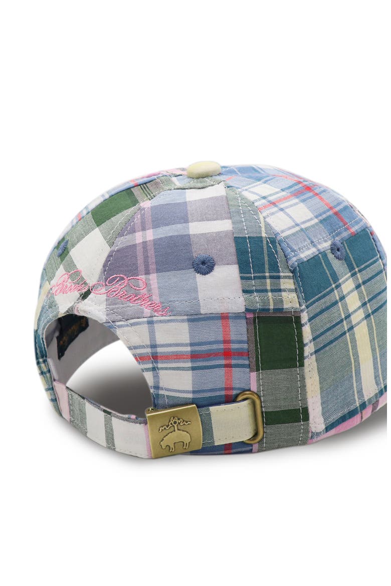 Patched Madras Plaid Baseball Cap, Alternate, color, BLUE