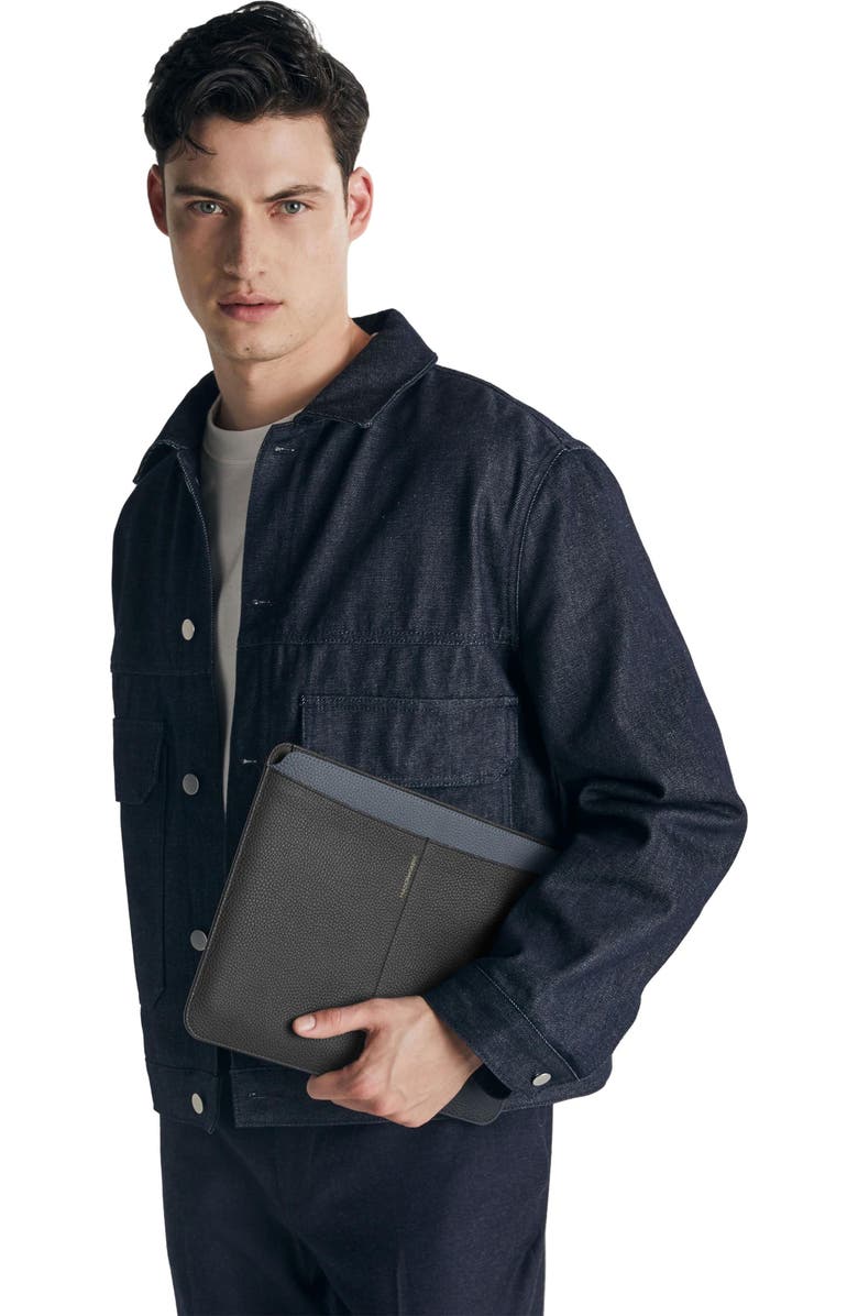 MAISON de SABRÉ Leather iPad Case, Alternate, color, Graphite Caviar