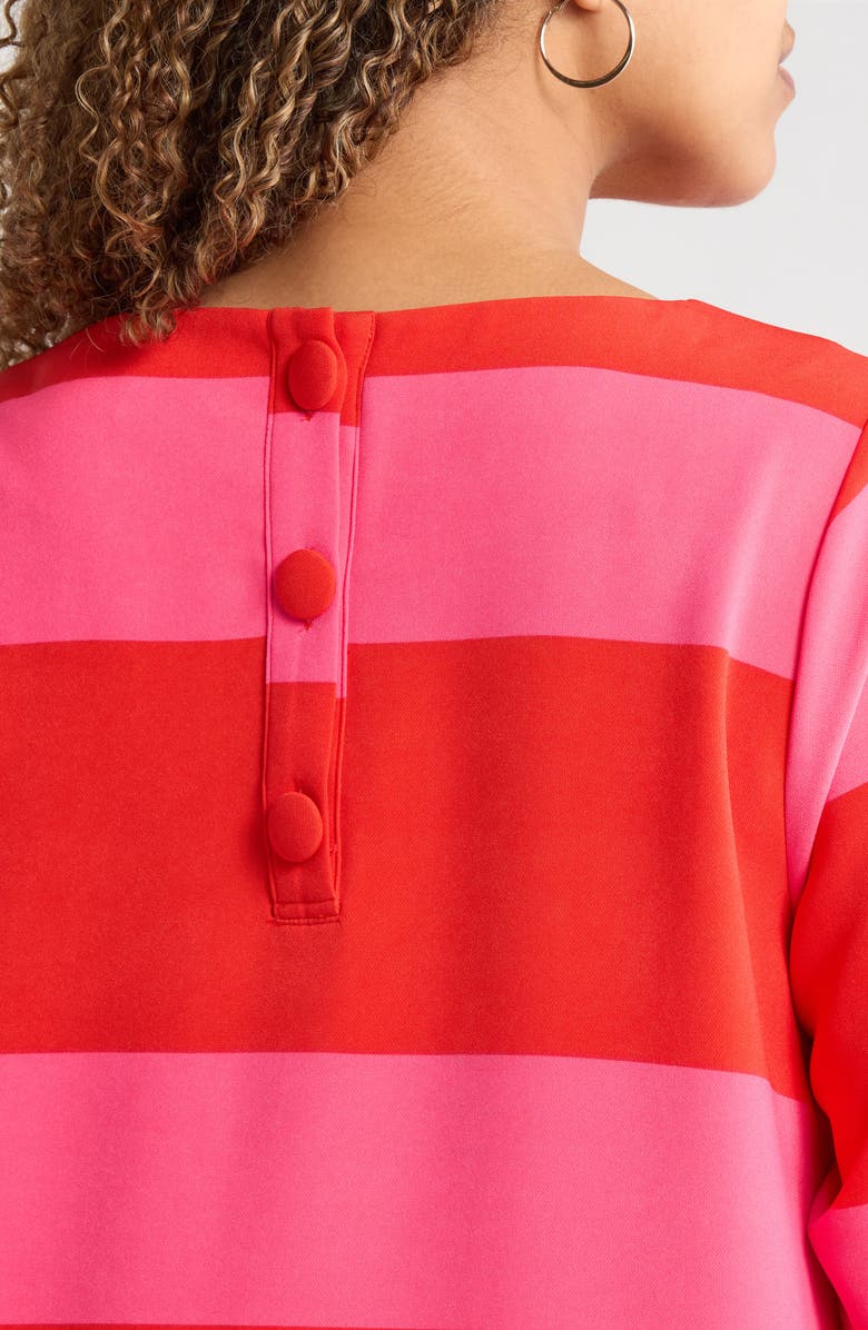 SUGARLIPS Lolli Stripe Lonna Shift Mini Dress, Alternate, color, Fuchsia-Red