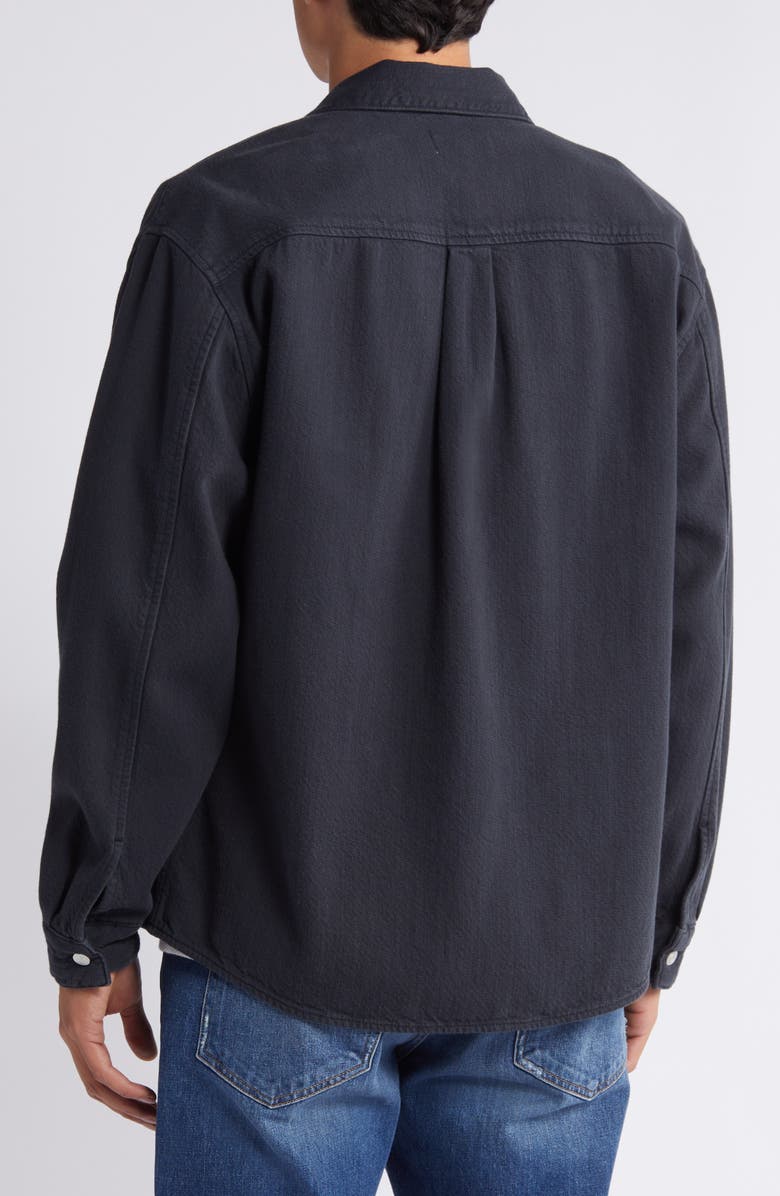 FRAME Textured Terry Overshirt, Alternate, color, Navy
