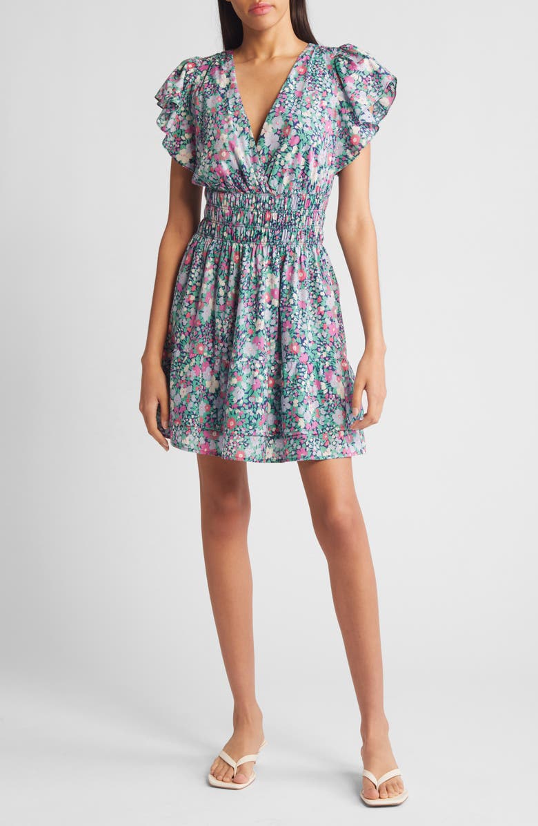 Rails Kimora Minidress, Main, color, Navy Leilani Floral