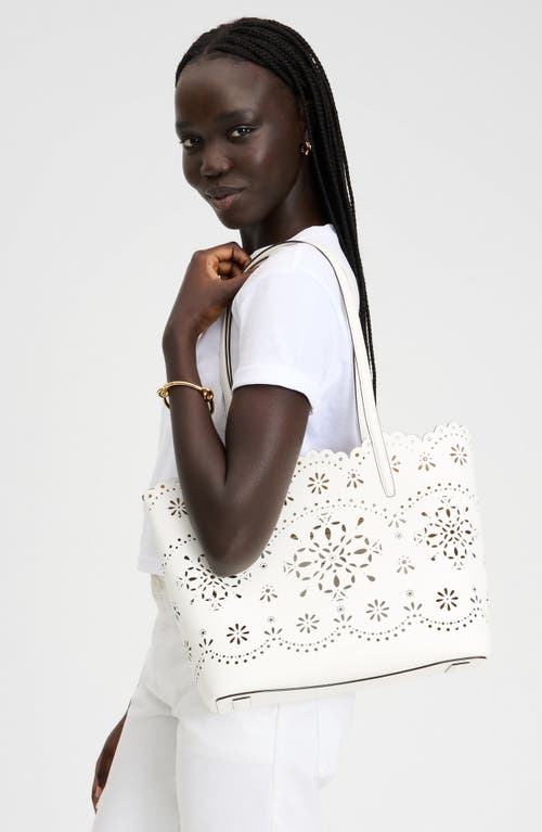 Shop Kate Spade New York Do It All Spade Floral Perforated Leather Tote